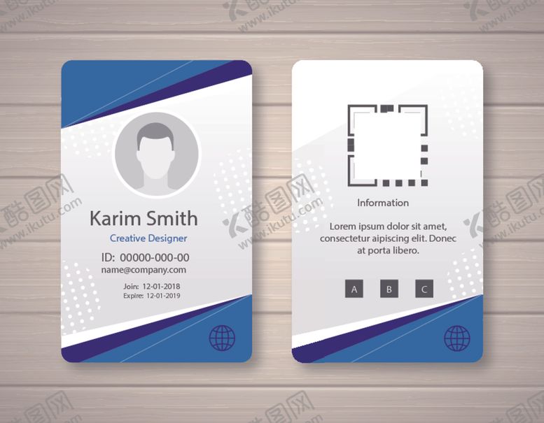 编号：67822109260756083200【酷图网】源文件下载-工作证工牌吊牌图片