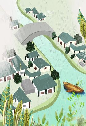 中国风古典水墨民俗古风装饰画