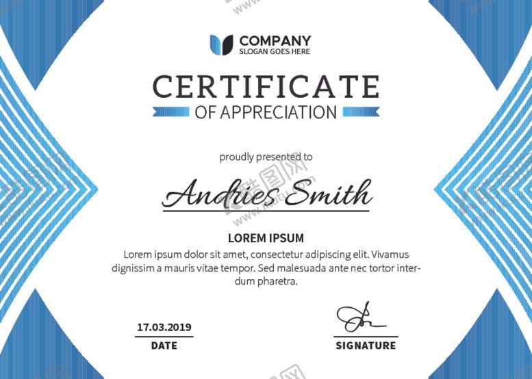 编号：94048610020249299841【酷图网】源文件下载-证书模板