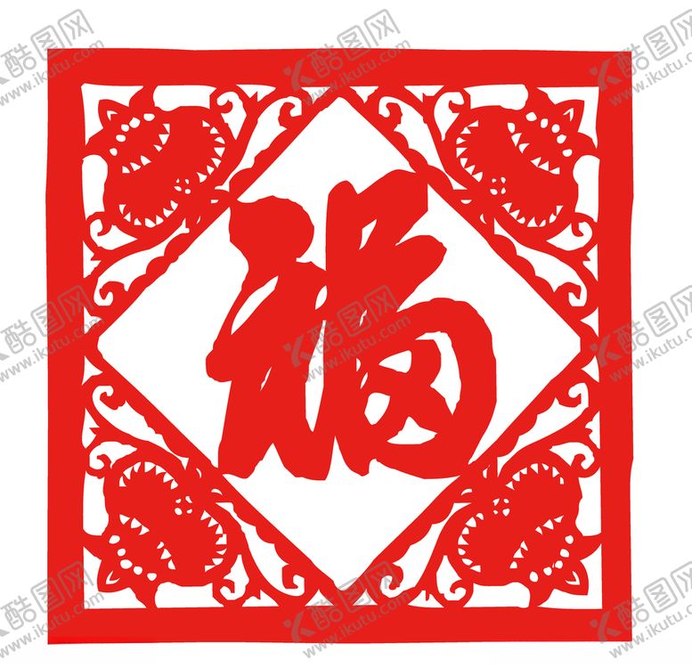 编号：41627106190416274039【酷图网】源文件下载-雕刻窗花镂空