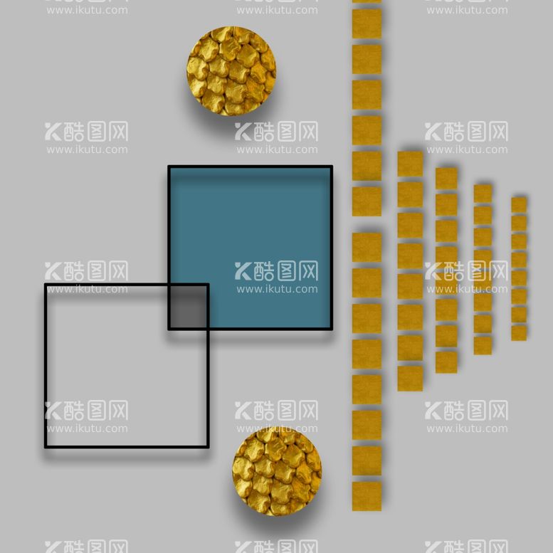 编号：29118311281306428612【酷图网】源文件下载-轻奢几何形状挂画装饰画