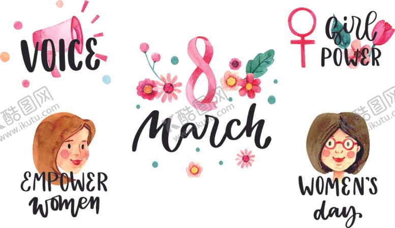 编号：76223803160030114056【酷图网】源文件下载-三八妇女节主题插画