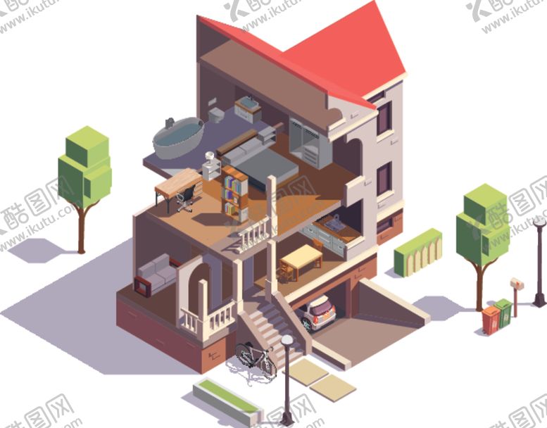 编号：82190010100617256405【酷图网】源文件下载-扁平化工作场景与人物