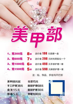 美甲海报背景素材