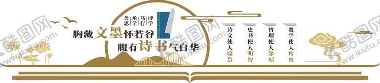 编号：87432310181333184177【酷图网】源文件下载-读书文化墙