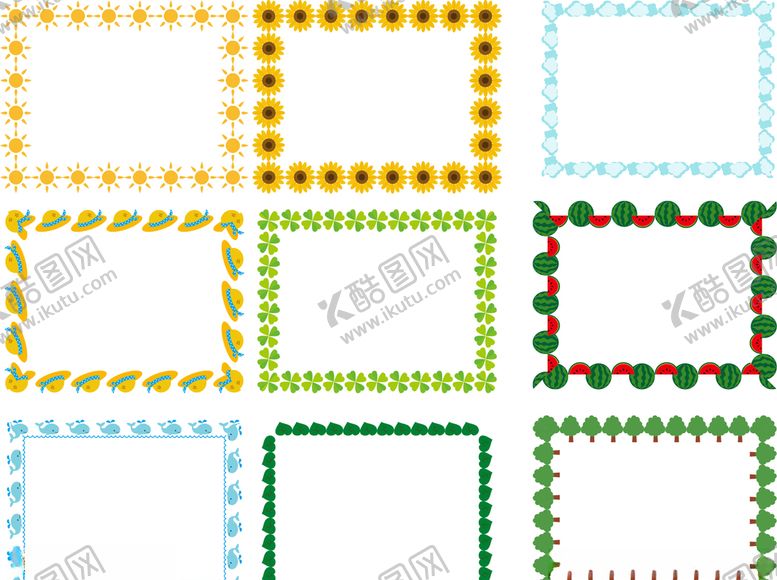 编号：54980210120411011955【酷图网】源文件下载-夏季风格相框