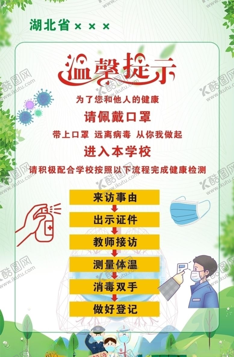 编号：78148709231903121108【酷图网】源文件下载-返校检测流程海报