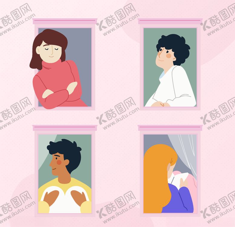 编号：74712410130329234814【酷图网】源文件下载-矢量卡通休闲人物