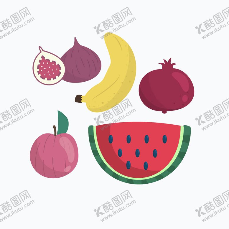 编号：43798609202139368367【酷图网】源文件下载-各种手绘水果