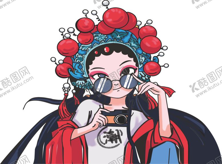 编号：59990102010731429828【酷图网】源文件下载-国潮女孩