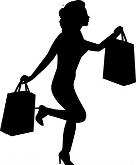  购物女性 