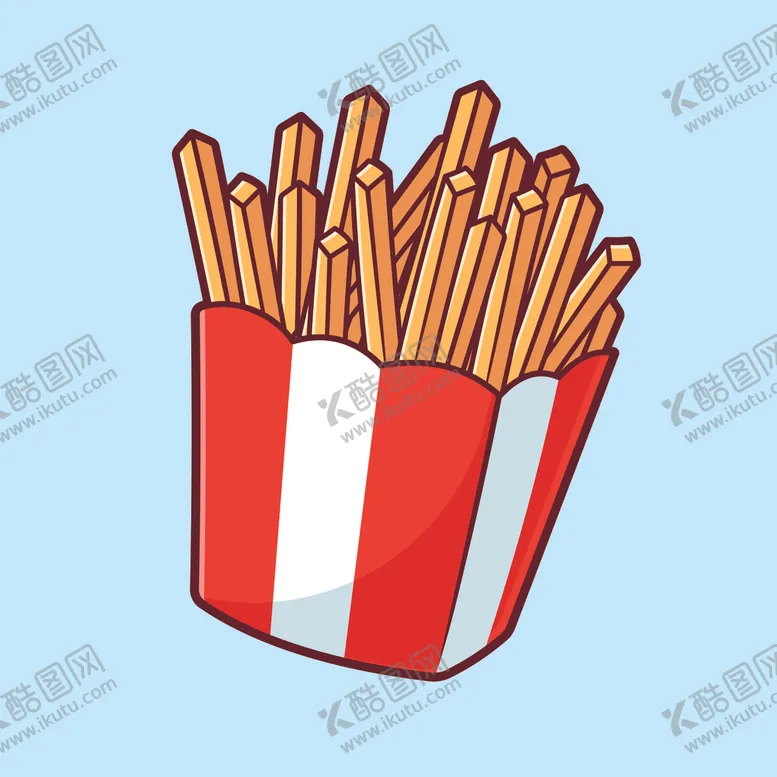 编号：69637302261004011361【酷图网】源文件下载-矢量卡通薯条