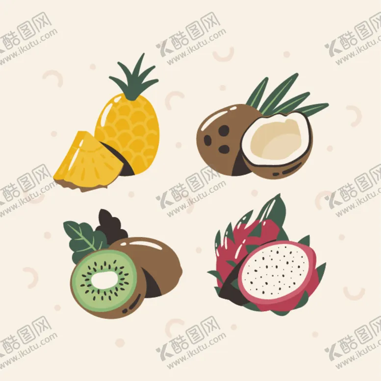 编号：87966412190127227418【酷图网】源文件下载-各种手绘水果