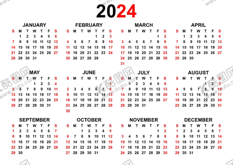 编号：69682012111223136385【酷图网】源文件下载-2024年日历