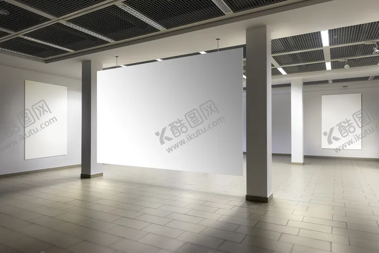 编号：61478009152211503648【酷图网】源文件下载-展厅光影海报展示样机素材