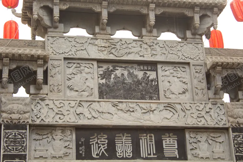 编号：52561407021853361581【酷图网】源文件下载-牌楼上方雕花