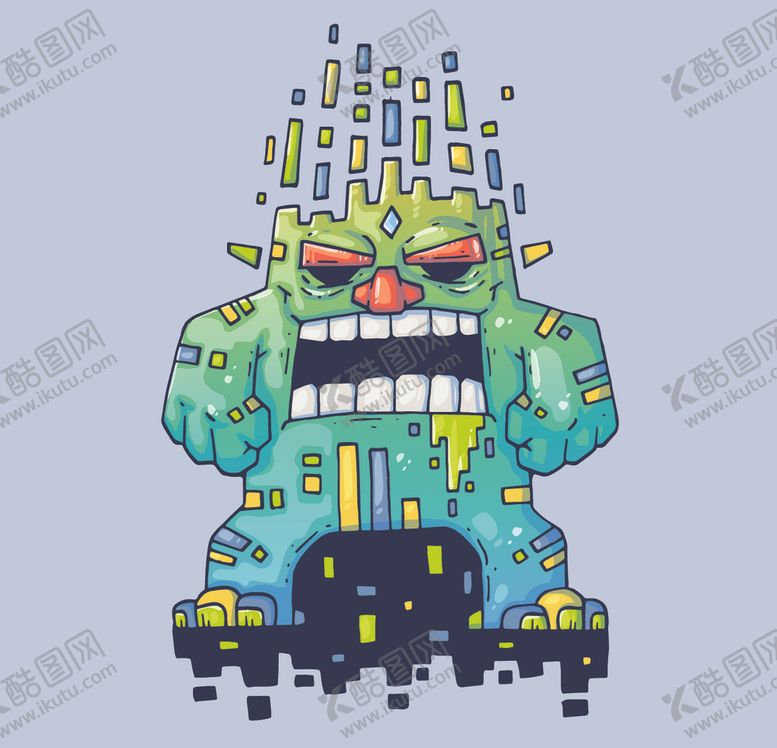 编号：54289710270036039594【酷图网】源文件下载-创意嘻哈怪物涂鸦插画