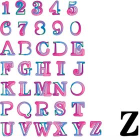 彩色数字字母