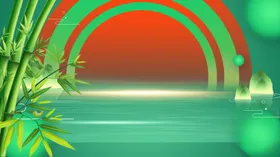 中国风山水背景电视墙式画墨