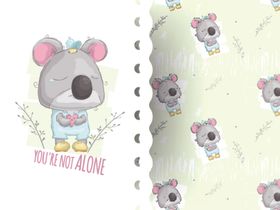 卡通动物印花图案