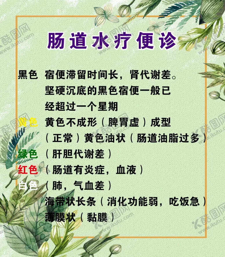 肠道水疗海报