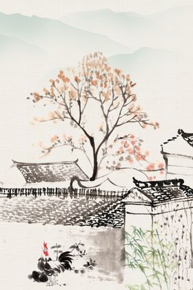 中国画农村