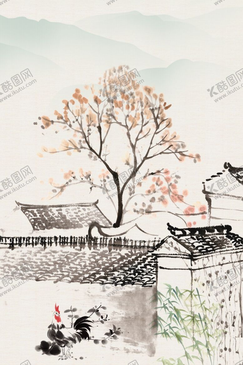 编号：94511210181717101632【酷图网】源文件下载-中国画农村
