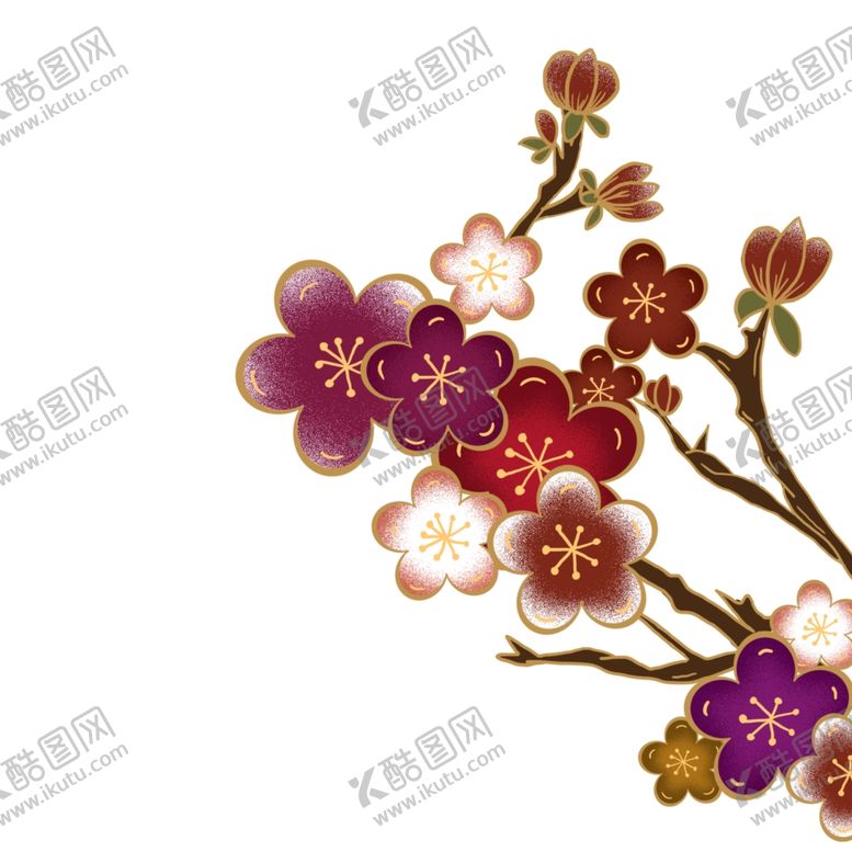 编号：20463205011403281836【酷图网】源文件下载-装饰梅花