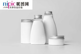 化妆品样机海报图片泵头瓶子蘑菇瓶