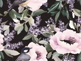 数码印花手绘植物女装