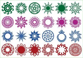 圆形花边圆形边框花边花纹