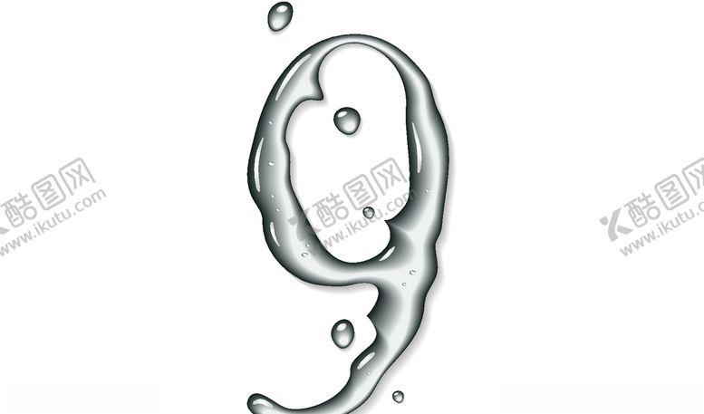 编号：93583409160747494058【酷图网】源文件下载-矢量水花字母