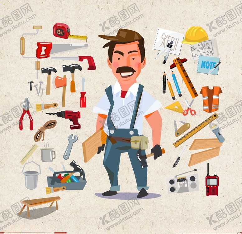 编号：69168709291838403010【酷图网】源文件下载-矢量人物扁平人物职业人物