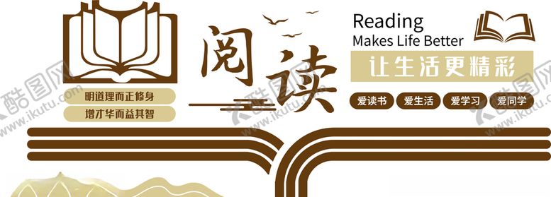 编号：52836705012334072116【酷图网】源文件下载-阅读文化墙