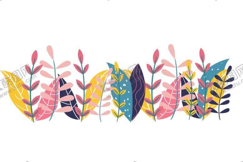 编号：55480009240518321405【酷图网】源文件下载-扁平植物插画
