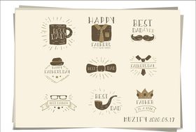 9款入手绘父亲节图标设计