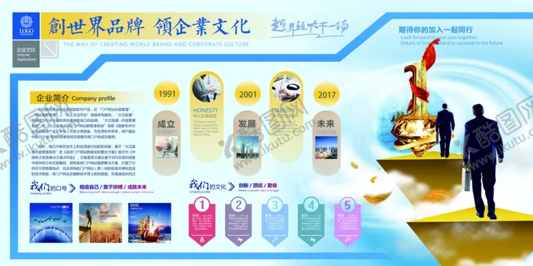 编号：27523912061223278908【酷图网】源文件下载-企业文化墙