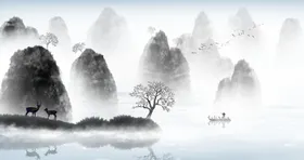 山水画国办公室图
