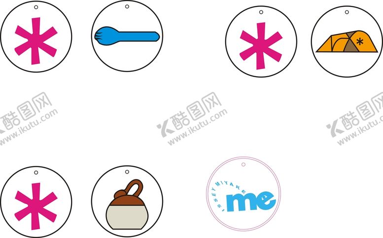 编号：53829010110447140129【酷图网】源文件下载-彩色 卡片 挂牌  水壶 勺子