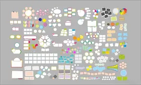 多样可爱卡通贴纸素材边框