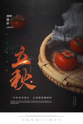 立秋传统节日活动促销海报
