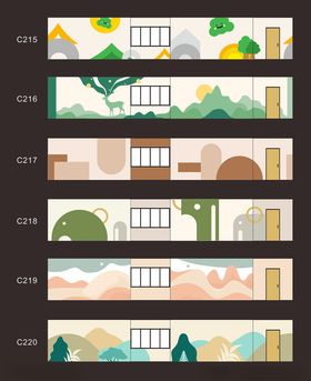 多样风景插画场景展示