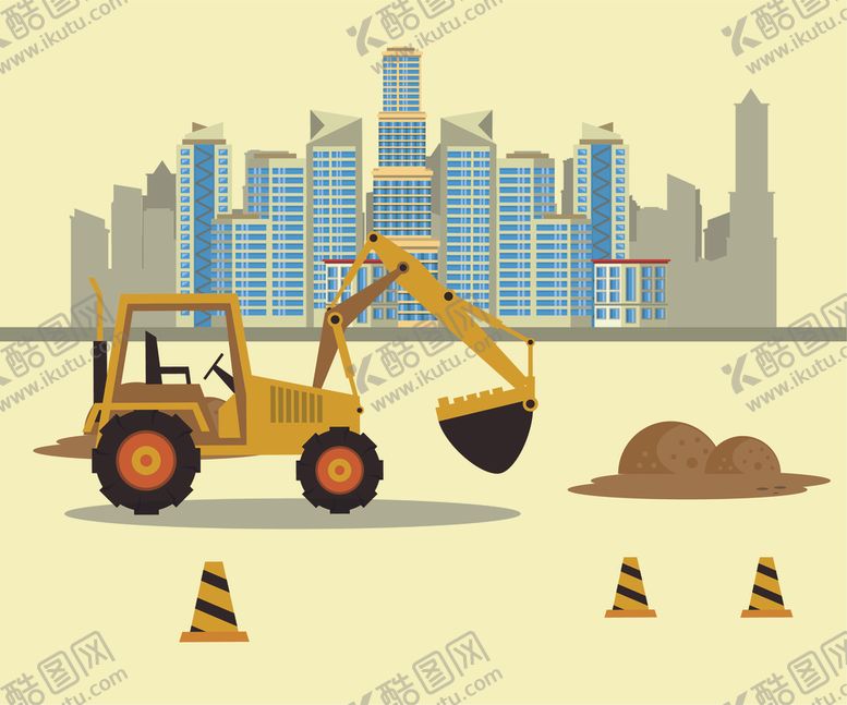 编号：66854410161227499350【酷图网】源文件下载-扁平建筑插画