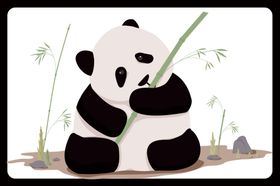 手绘熊猫