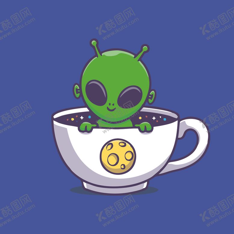 编号：73943002091057058863【酷图网】源文件下载-可爱外星人卡通矢量儿童插画