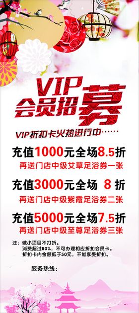 足浴VIP会员招募展架