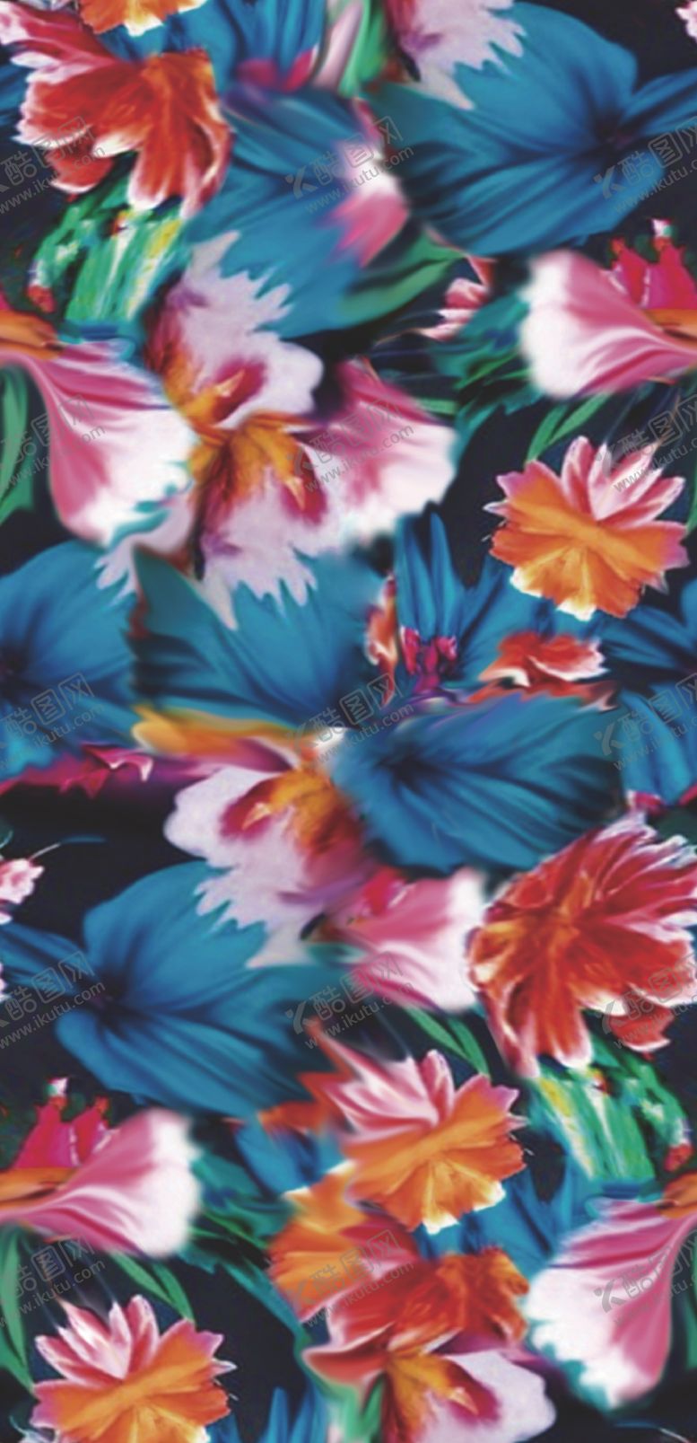 编号：39210104041931296433【酷图网】源文件下载-多彩花卉图案布料