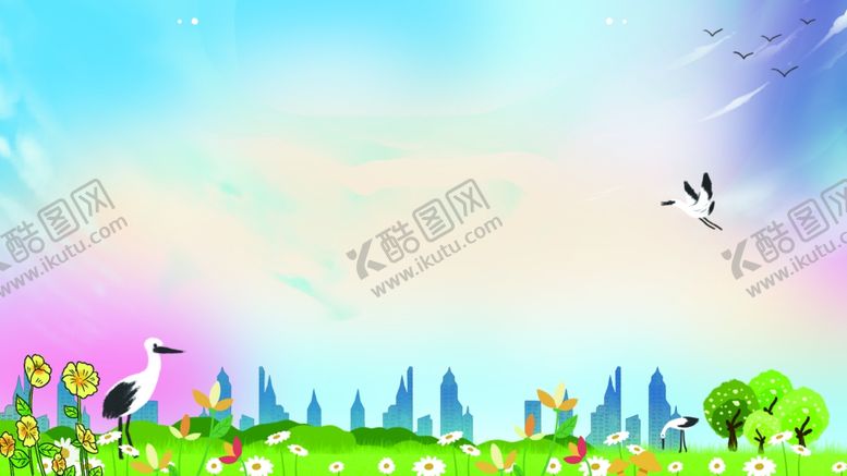 编号：92451609272049117369【酷图网】源文件下载-卡通清新背景