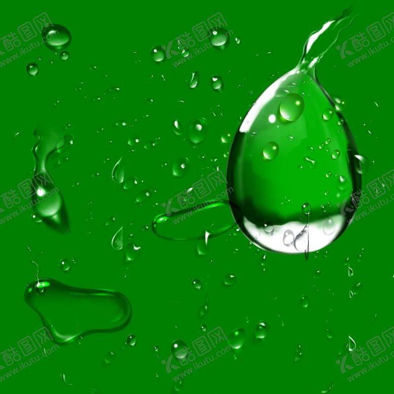 编号：91579010060124339583【酷图网】源文件下载-水滴叶子绿色水纹水