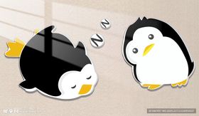 可爱企鹅贴纸萌态十足